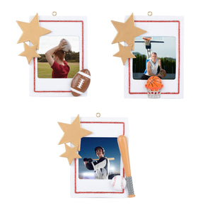 Personalized Christmas Sport Photo Frame Ornament