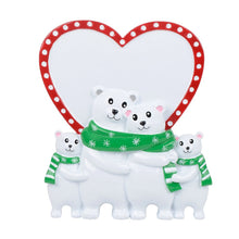 Load image into Gallery viewer, Personalized Gift Christmas Ornament Polar Bear Table Top Family
