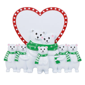 Personalized Gift Christmas Ornament Polar Bear Table Top Family