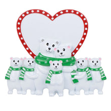 Load image into Gallery viewer, Personalized Christmas Ornament Polar Bear Table Top Family
