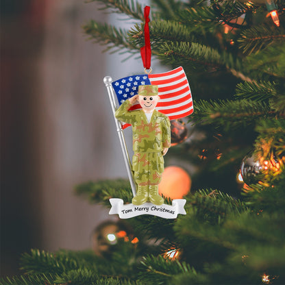 Personalized Army Ornament