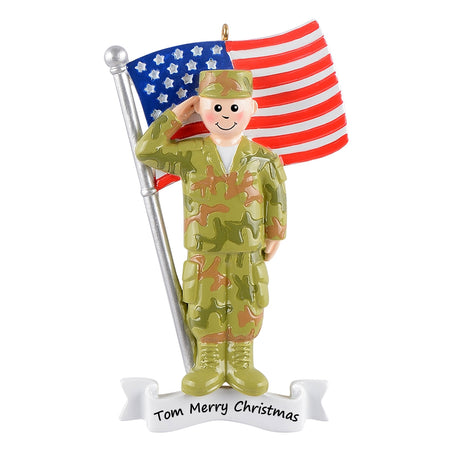 Personalized Army Ornament