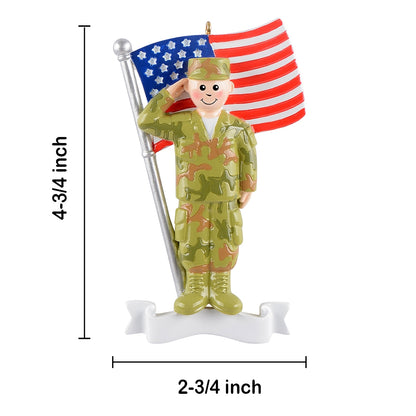 Personalized Army Ornament