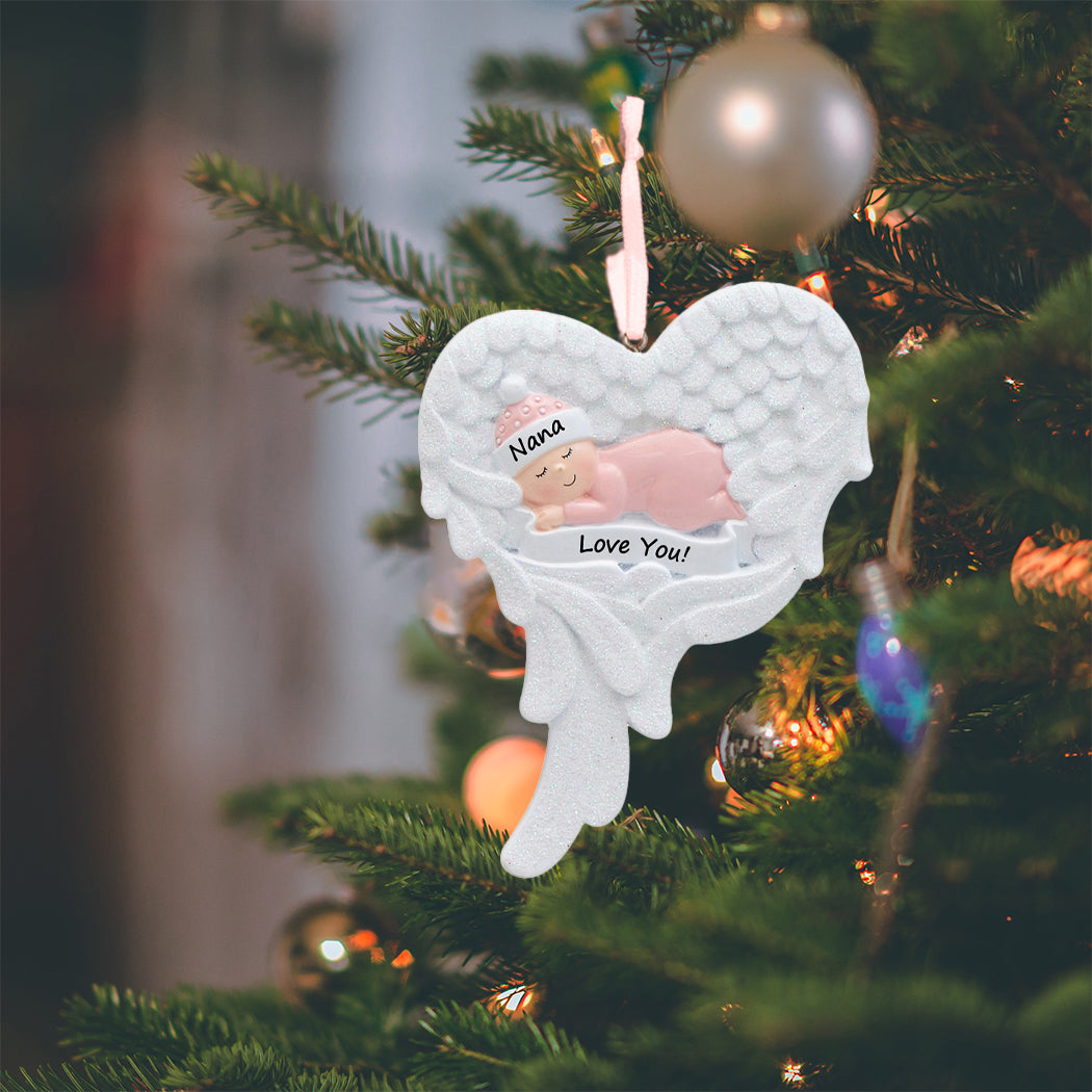Personalized Baby Girl Memorial Ornament