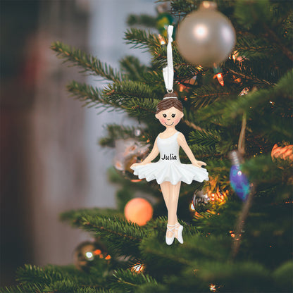 Personalized Ballerina Girl Ornament
