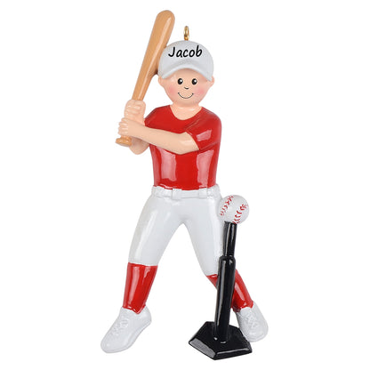 Personalized Baseball Boy Batter Ornament