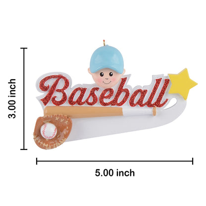 Personalized Baseball Boy Name Ornament