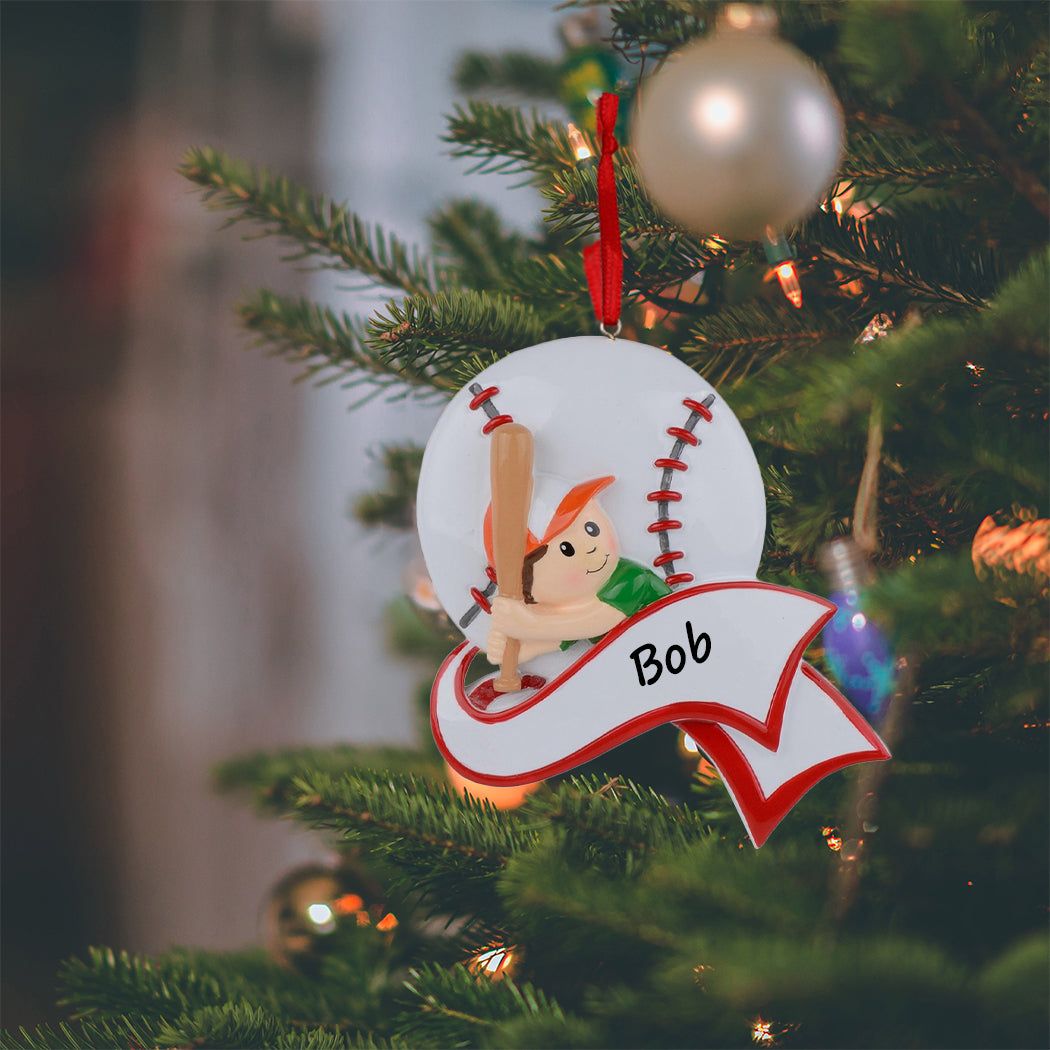 Personalized Baseball Boy Ornament