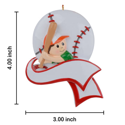 Personalized Baseball Boy Ornament