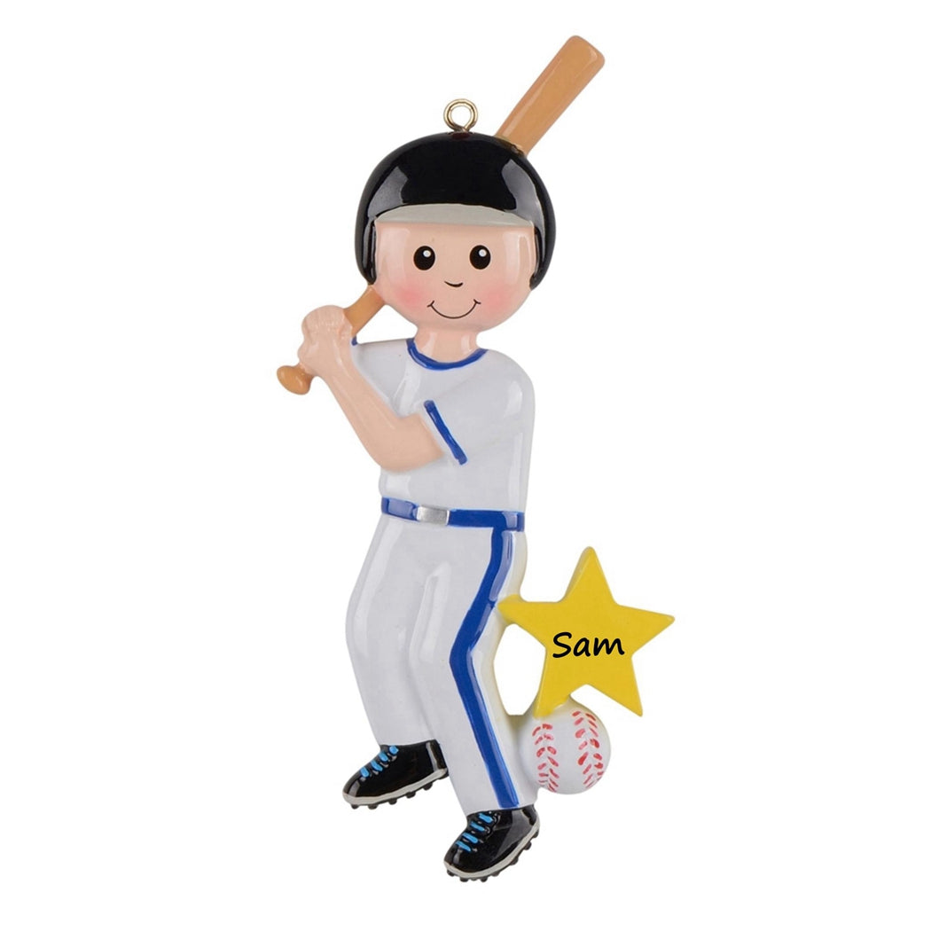 Personalized Baseball Boy Player Ornament