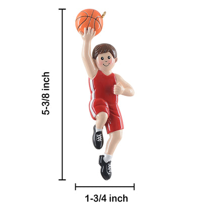 Personalized Basketball Boy Player Ornament