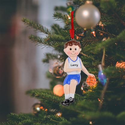 Personalized Basketball Boy Player Ornament