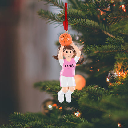 Personalized Basketball Girl Shooter Ornament