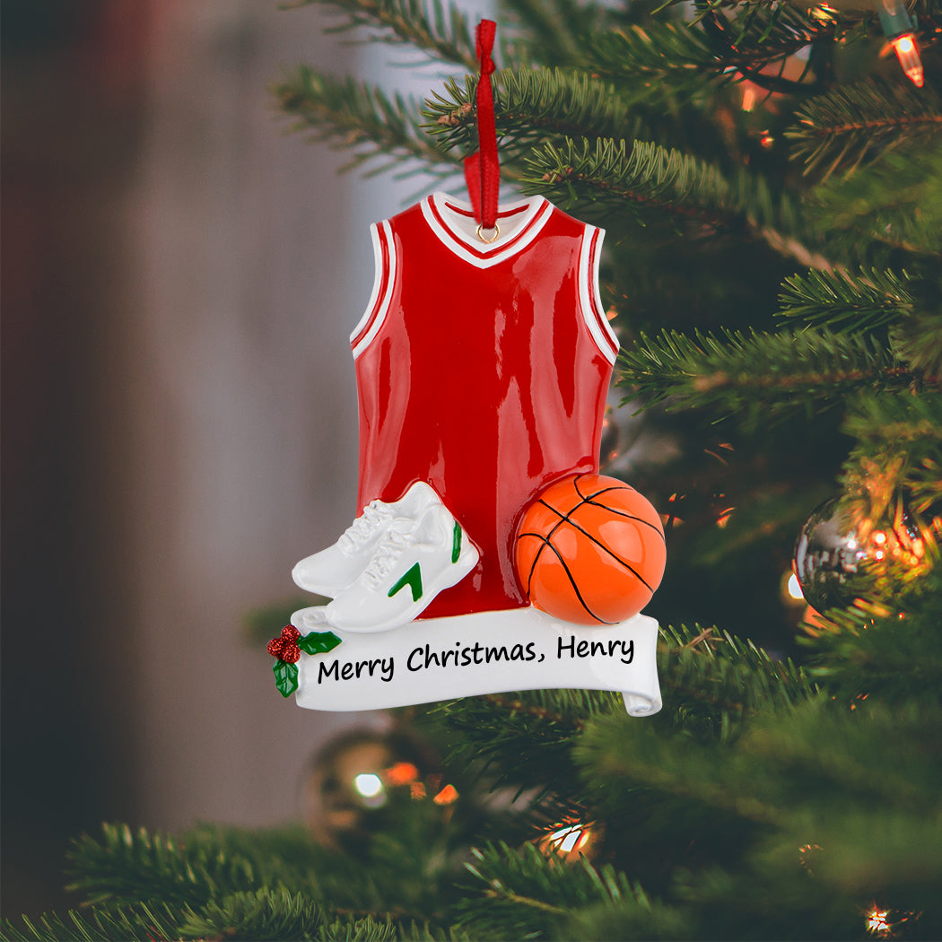 Personalized Basketball Jersey Ornament