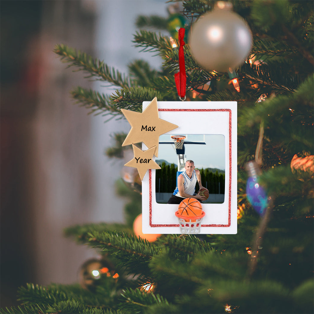 Personalized Basketball Photo Frame Ornament