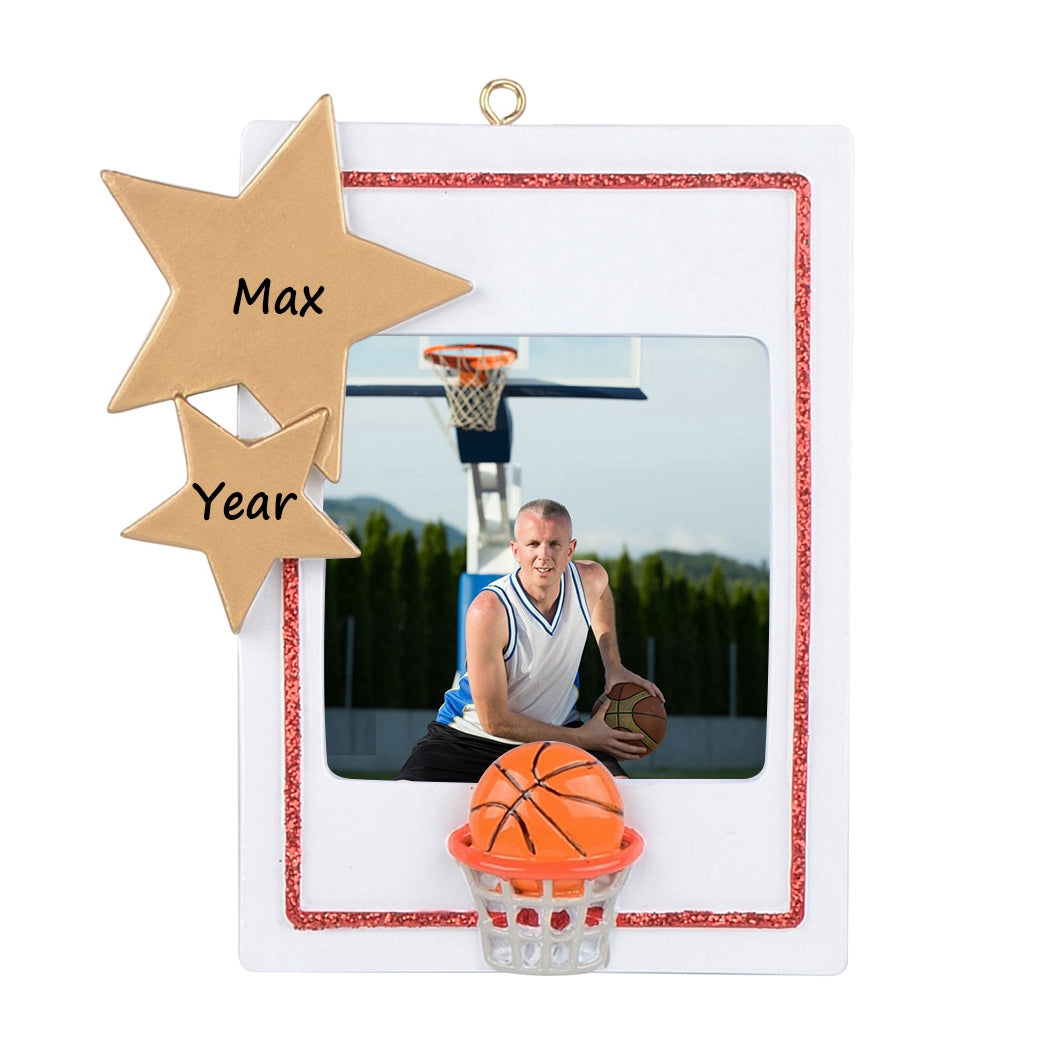 Personalized Basketball Photo Frame Ornament