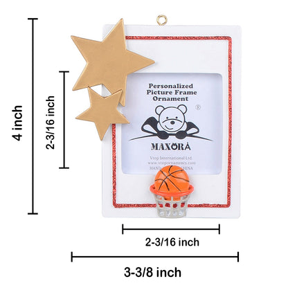 Personalized Basketball Photo Frame Ornament