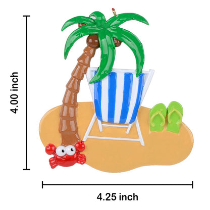 Personalized Beach Ornament