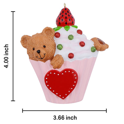 Personalized Bear Cupcake Ornament