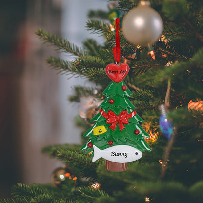 Personalized Best Cat Christmas Tree Ornament