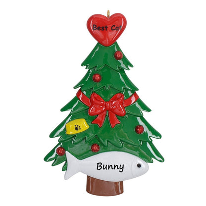 Personalized Best Cat Christmas Tree Ornament