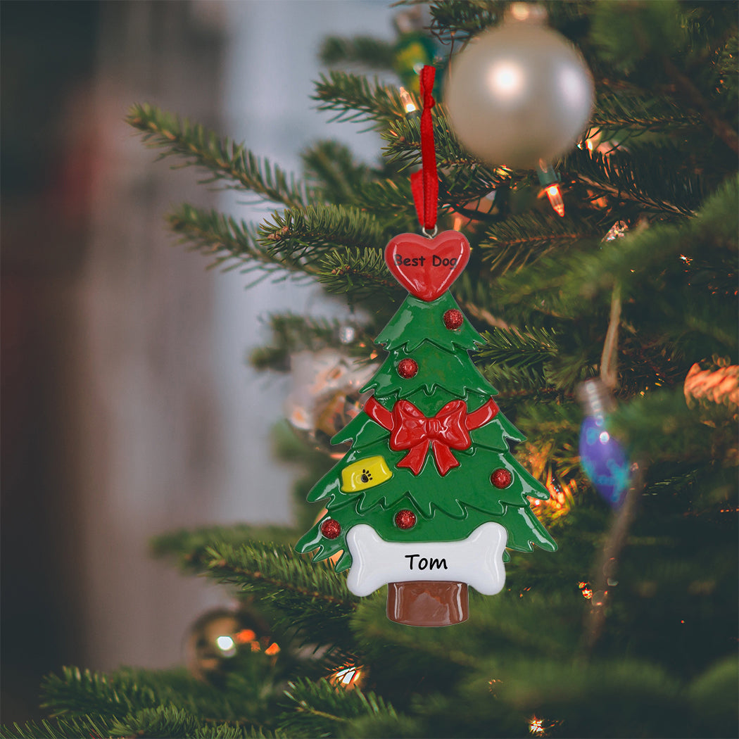 Personalized Best Dog Christmas Tree Ornament