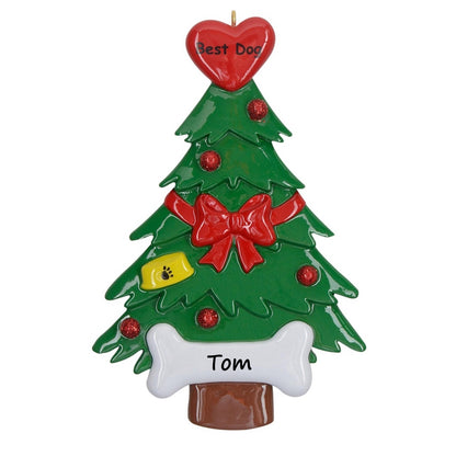 Personalized Best Dog Christmas Tree Ornament