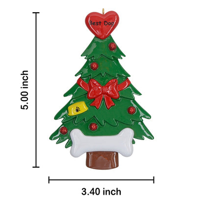 Personalized Best Dog Christmas Tree Ornament