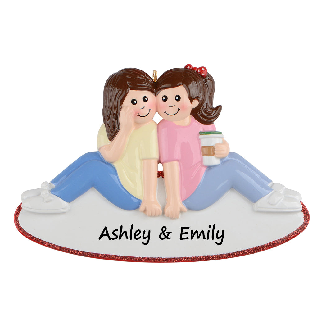 Personalized Best Friends and Sisters Ornament