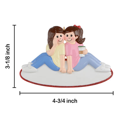 Personalized Best Friends and Sisters Ornament
