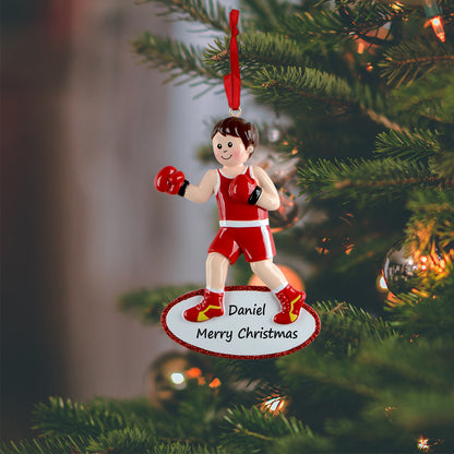 Personalized Boxing Boy Ornament