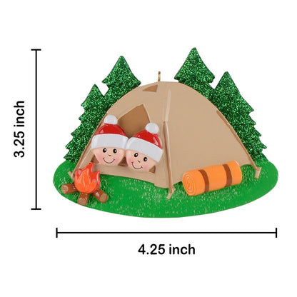 Personalized Camping Family of 2 Ornament
