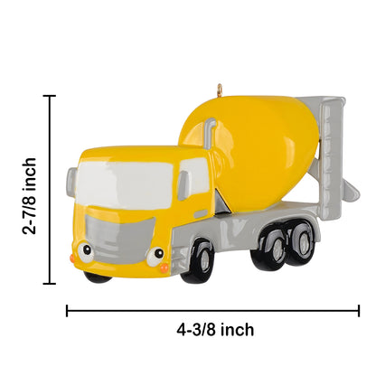 Personalized Cement Truck Christmas Ornament