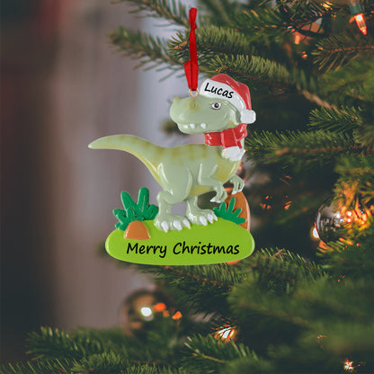 Personalized Dinosaur Christmas Ornament