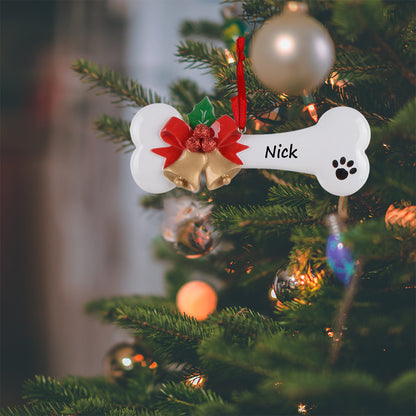 Personalized Dog Bone Christmas Ornament