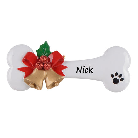 Personalized Dog Bone Christmas Ornament