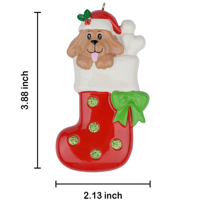 Personalized Dog Christmas Stocking Ornament