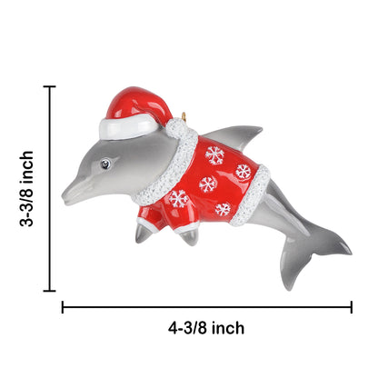 Personalized Christmas Dolphin Ornament