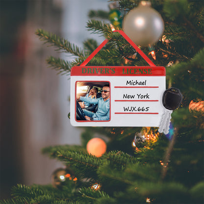 Personalized Driver’s License Photo Frame Ornament