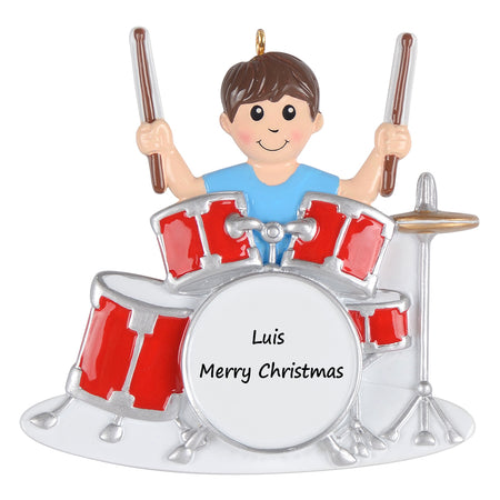 Personalized Drum Boy Ornament