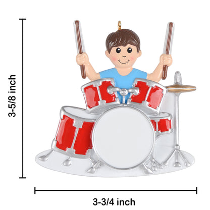 Personalized Drum Boy Ornament