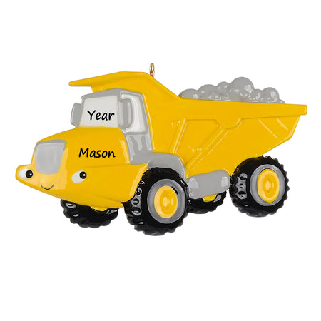Personalized Dump Truck Christmas Ornament