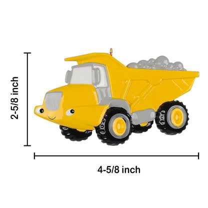 Personalized Dump Truck Christmas Ornament