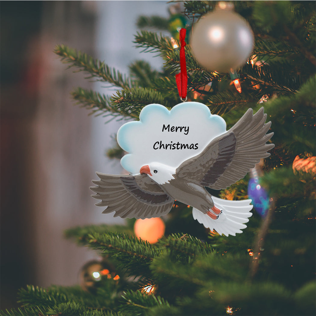 Personalized Eagle Christmas Ornament – Flying Eagle Keepsake Ornament