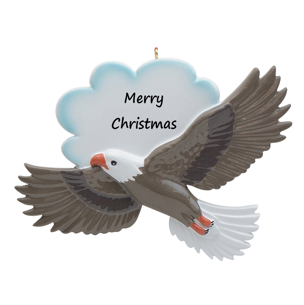 Personalized Eagle Christmas Ornament – Flying Eagle Keepsake Ornament