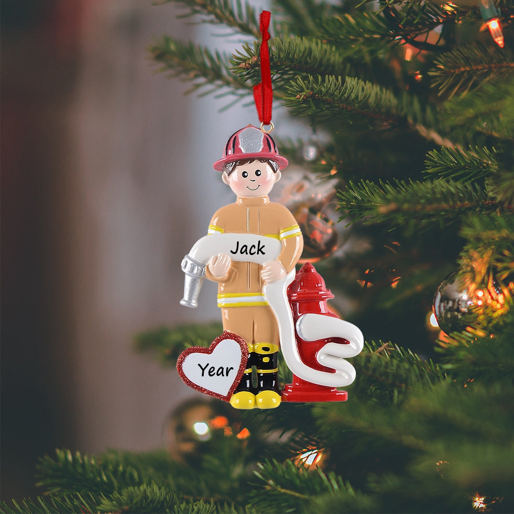 Personalized Fireman Ornament