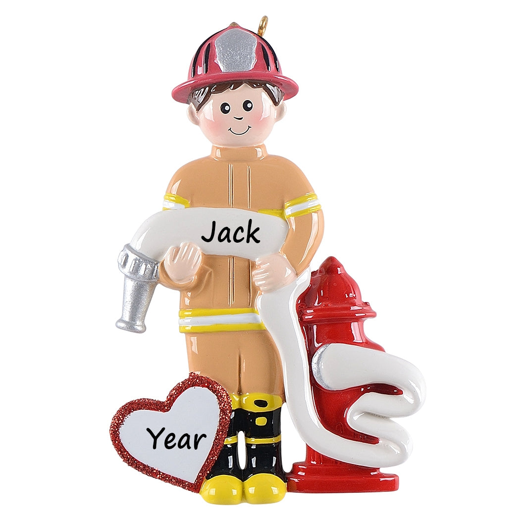 Personalized Fireman Ornament