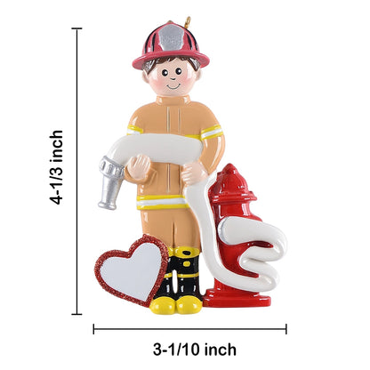Personalized Fireman Ornament