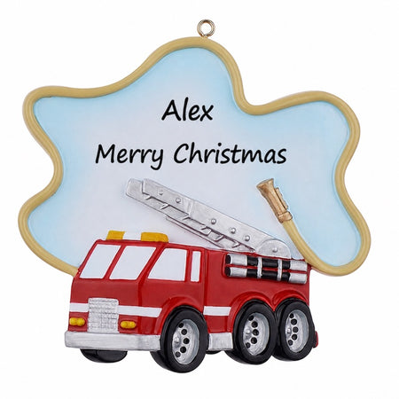 Personalized Firetruck Ornament