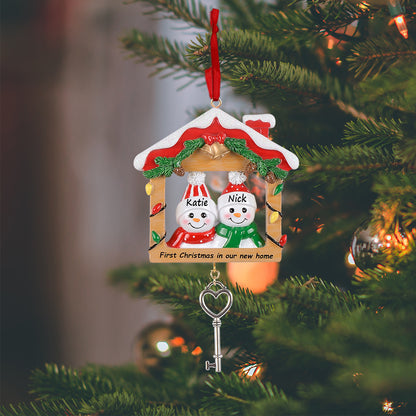 First Christmas in Our New Home Family of 2 Personalized Christmas Ornament